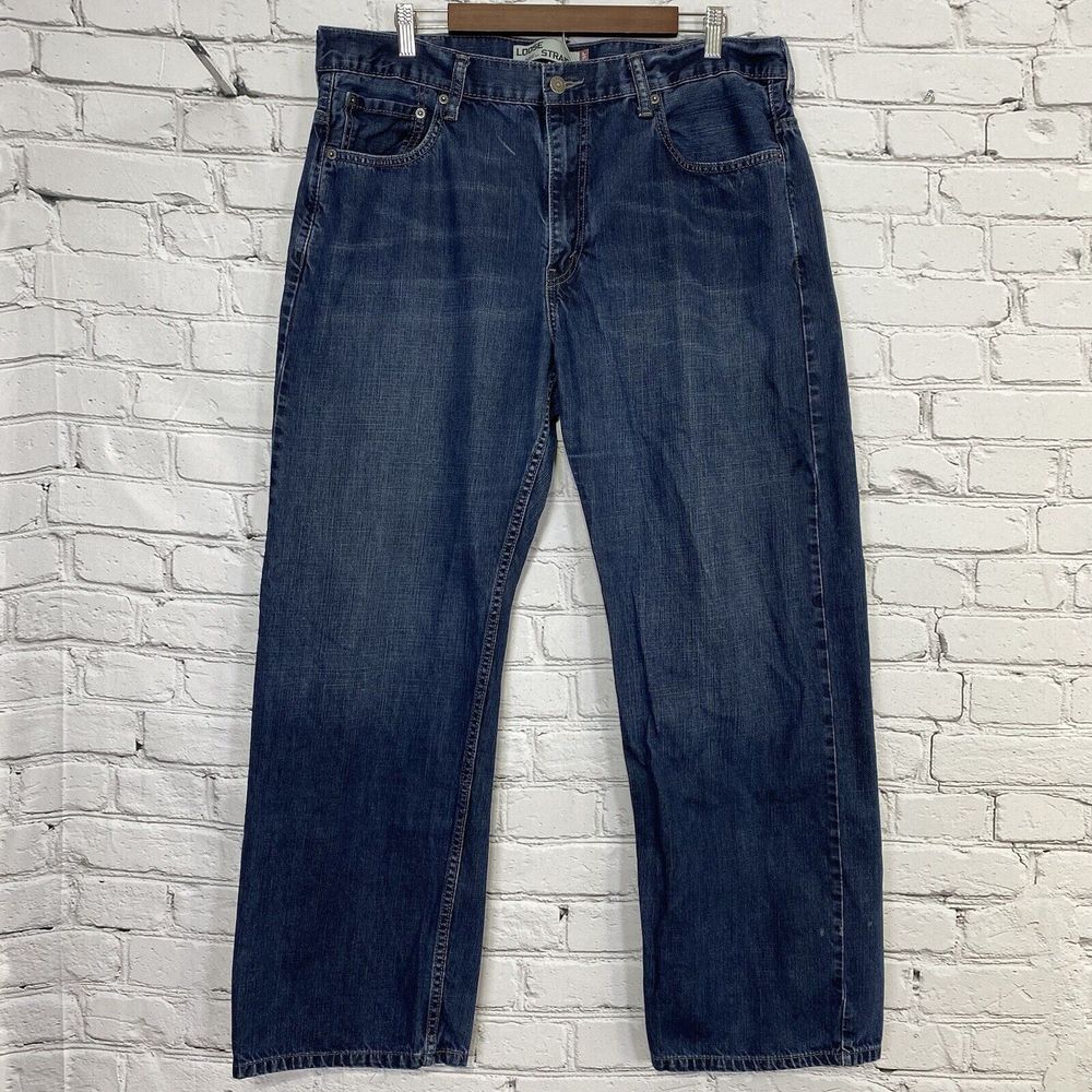 Levi's 569 Loose Straight Blue Denim Jeans Men's Size‎ 38x32 Actual 36x31